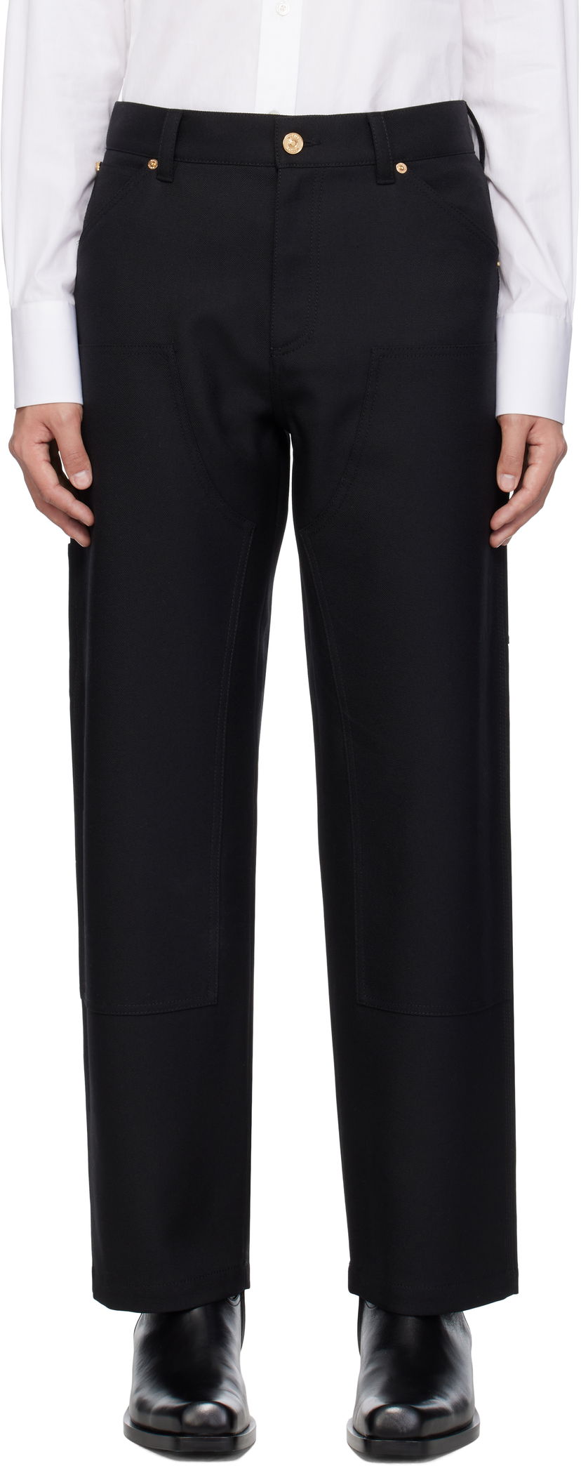 Cargo hlače Versace Versace Carpenter Trousers Črna | 1018885_1A08771