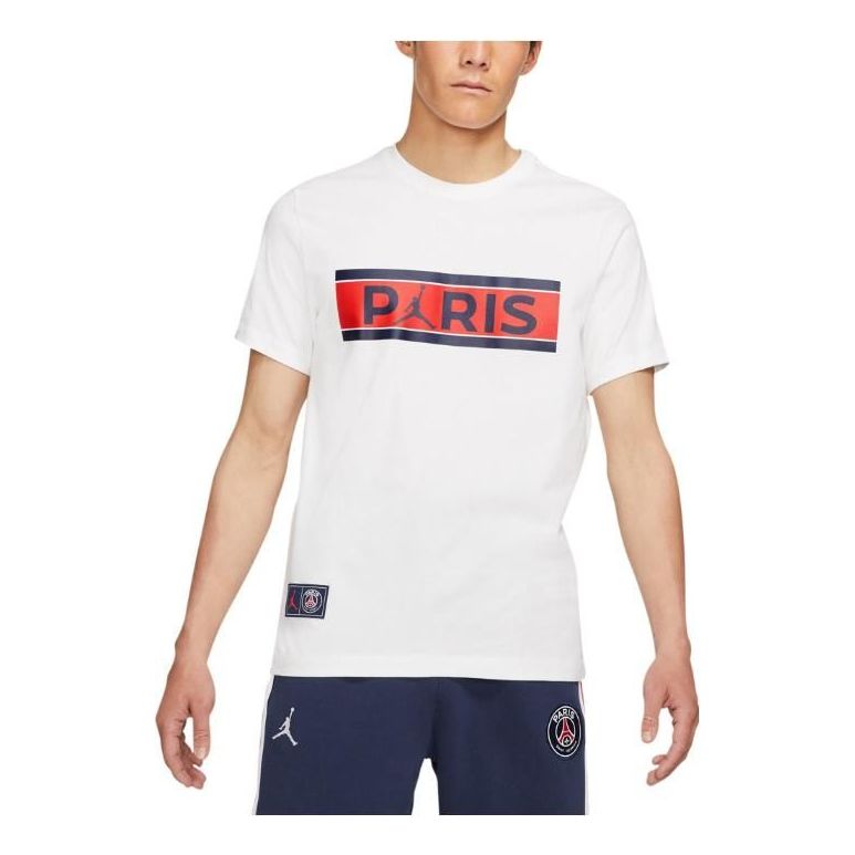 Majica Jordan Paris Saint-Germain x Jordan Wordmark Short Sleeve T-Shirt Bela | DB6511-100