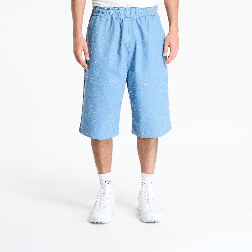 Kratke hlače Pleasures PLEASURES Glitter Baggy Denim Shorts Modra | P25SU034 INDIGO