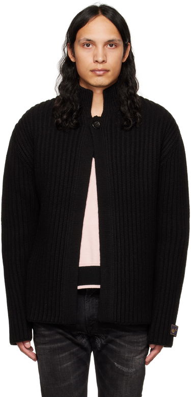 Pleteni pulover We11done We11done Stand Collar Knit Cardigan Črna | WD-KC3-22-612-U-BK, 0