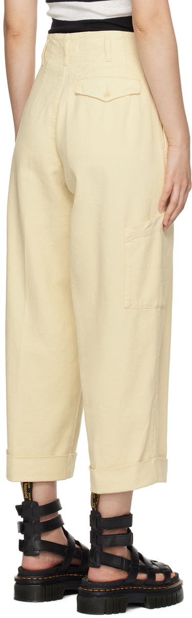 Hlače YMC YMC Grease Pleated Trousers Rumena | Q4WAE, 2