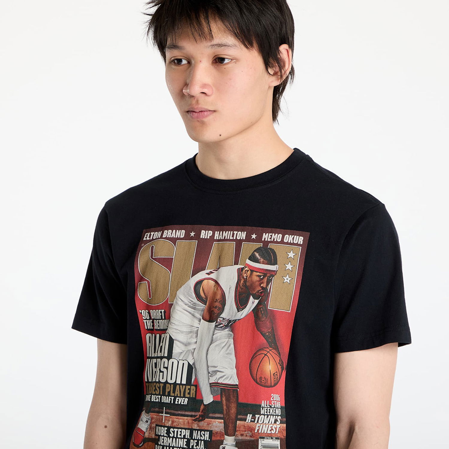 Majica Mitchell & Ness Mitchell & Ness NBA 76Ers Allen Iverson Slam Graphic Tee Črna | BMTRINTL1752-P76BLCKAI, 1