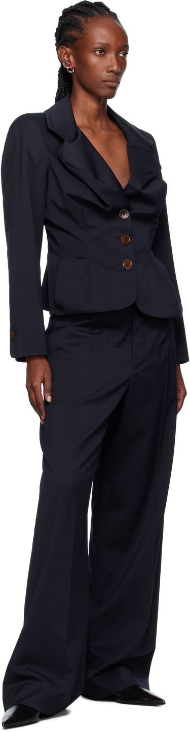 Hlače Vivienne Westwood Vivienne Westwood Lauren Wide-Leg Trousers Mornarica | 1F01000Z-W018V-, 3