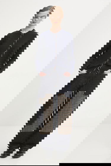 Pleteni pulover Barbour Pendle Knitted Cardigan with Wool Blend Mornarica | LKN1076NY78, 5