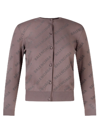 Pleteni pulover Balenciaga Cotton Jacquard Cardigan Bež | 706303T3234#0966