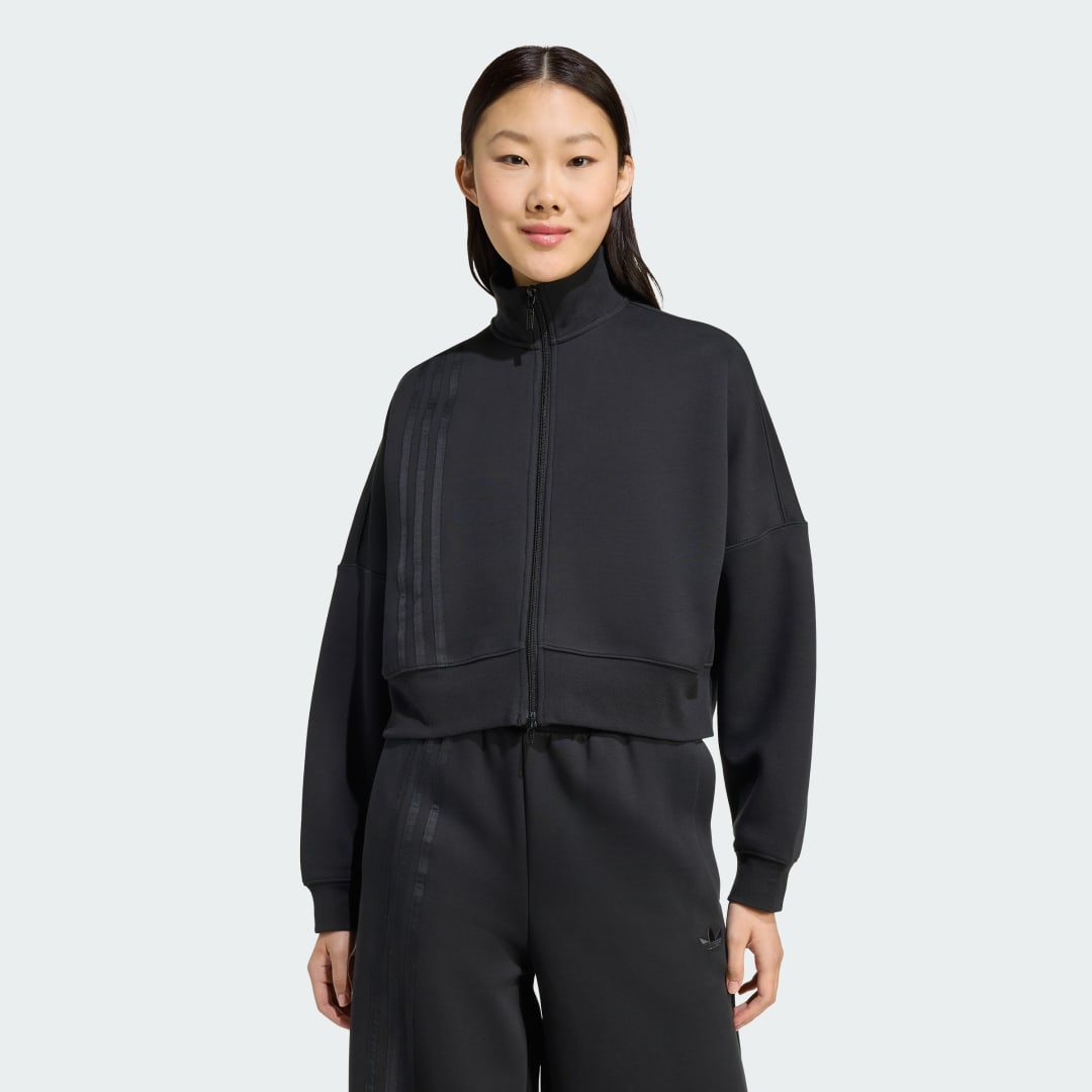 Pulover adidas Performance Off Placed 3-Stripes Zip-Up Sweatshirt Črna | JX2705, 0