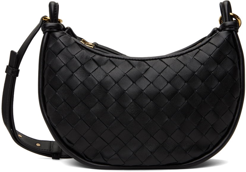 Torba za čez ramo Bottega Veneta Gemelli Multipocket Bag Črna | 796638 V1W51