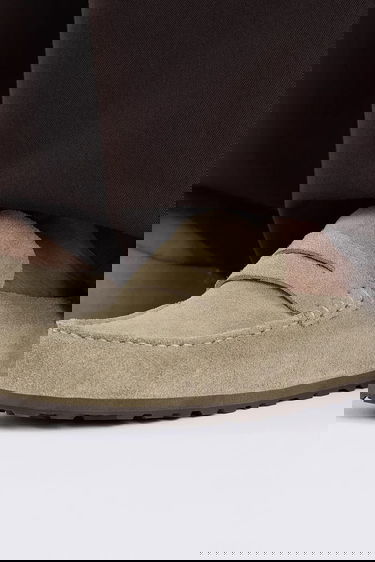 Superge in čevlji Birkenstock Birkenstock Naples Wrapped LEVE Suede Mules Bež | 1029710, 7