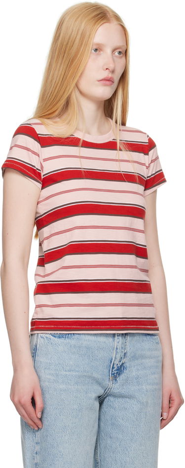Majica rag & bone Striped T-Shirt Modra | WCC22HT020TA20, 4