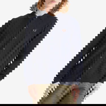 Pleteni pulover Fred Perry Knitted Button-Down Shirt Mornarica | K9726-608, 2