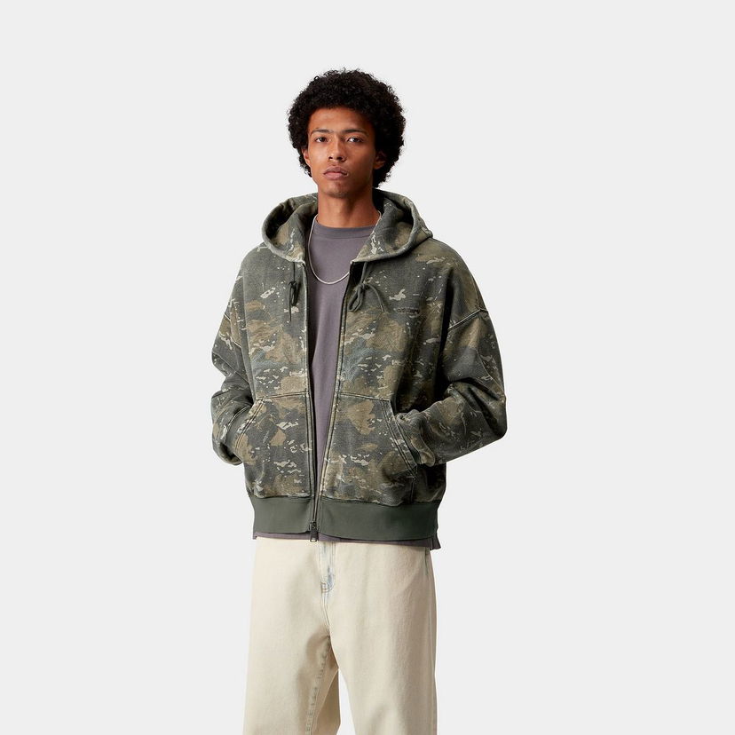 Jakna Carhartt WIP Carhartt WIP Benton Hooded Camo Sweat Jacket Zelena | I035437_5