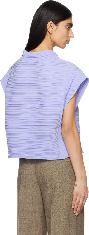Pleteni pulover Pleats Please Issey Miyake Pleats Please Issey Miyake Crepe Knit Top Lila | PP56KE821, 2
