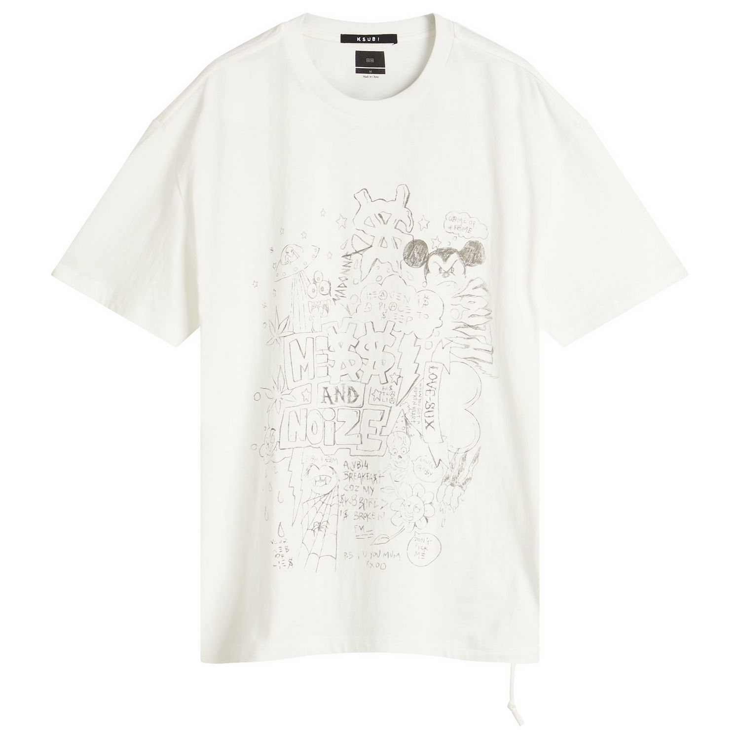 Majica Ksubi Ksubi Noize Biggie Graphic T-Shirt, Size Large Bela | MSP25TE017, 0