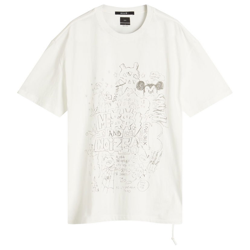 Majica Ksubi Ksubi Noize Biggie Graphic T-Shirt, Size Large Bela | MSP25TE017