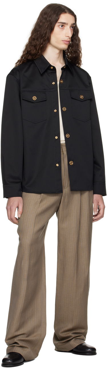 Srajce Versace Versace Gabardine Overshirt Črna | 1017413_1A01718, 3
