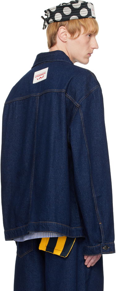 Jakna Charles Jeffrey Loverboy Charles Jeffrey LOVERBOY Knit Patch Cargo Denim Jacket Modra | 54010201, 2
