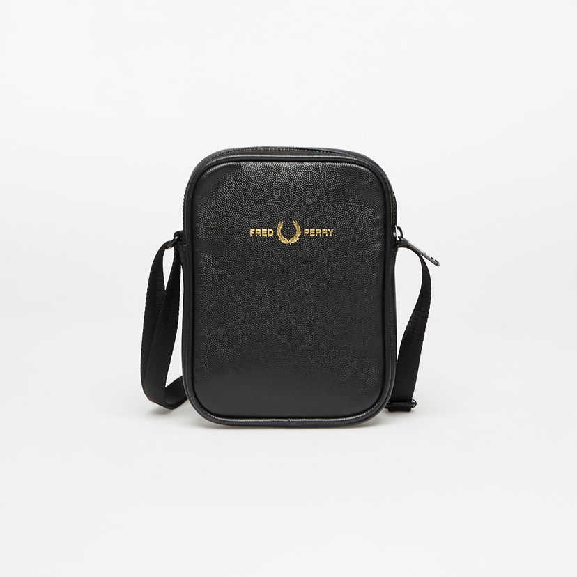 Torba za čez ramo Fred Perry FRED PERRY Scotchgrain Leather Side Bag Črna | L1189 102