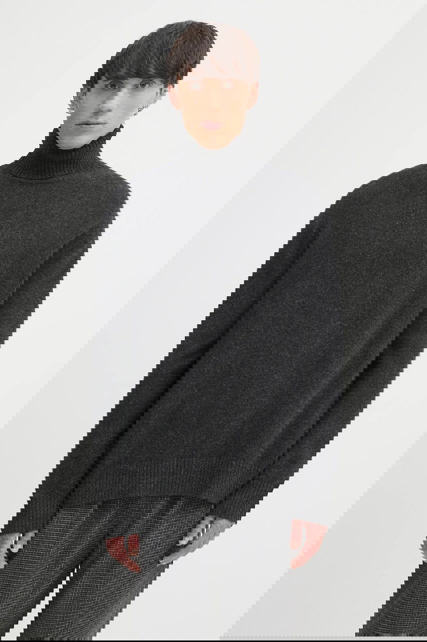 Pleteni pulover A.P.C. A.P.C. Pull Mahe Turtleneck Sweater Siva | WYAAD.H23443, 0