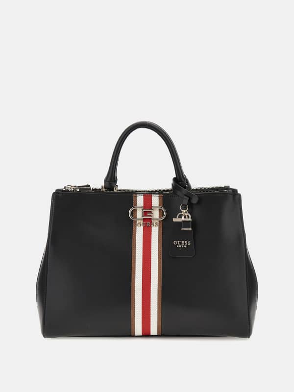 Torbica GUESS Nelka Front-Stripe Handbag Črna | HWVG9307070, 0