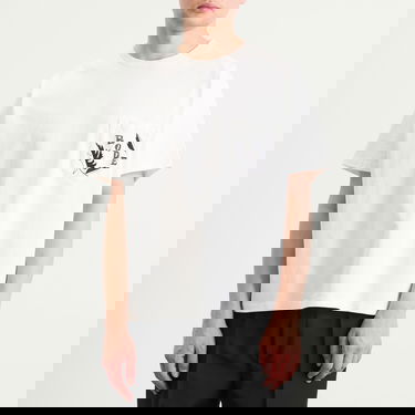 Majica Bode Bode Beaded Leaf Pocket T-Shirt, Size Large Bela | MRF25CS020, 2