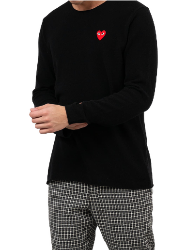 Pleteni pulover Comme des Garçons PLAY Knit Črna | P1N068 black