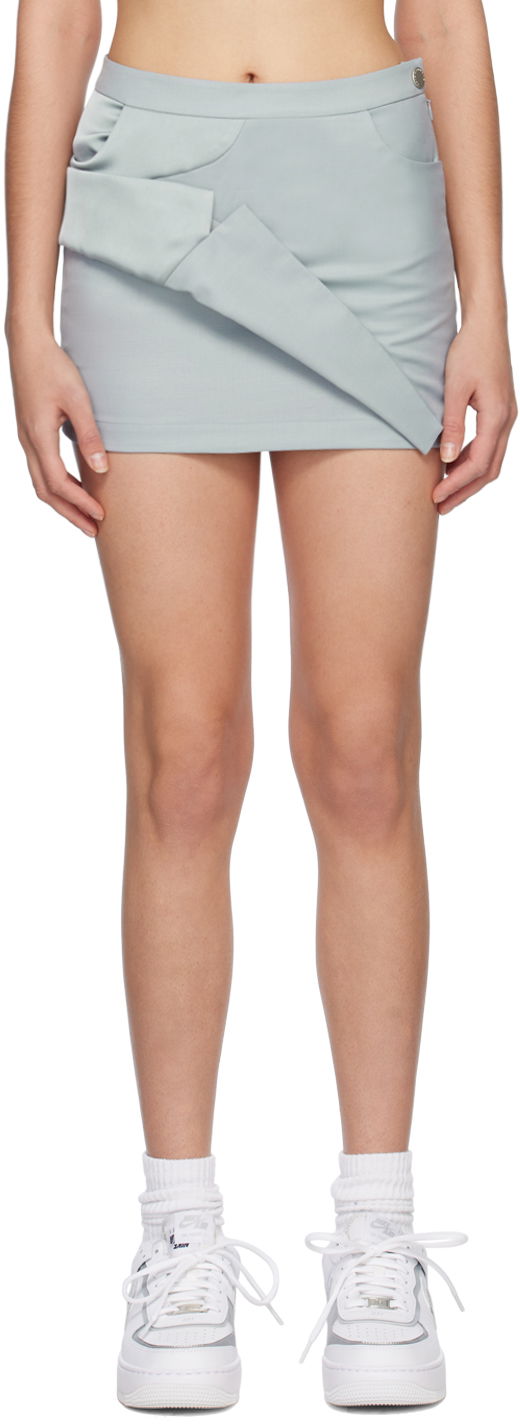 Krila Feng Chen Wang Feng Chen Wang Asymmetric Miniskirt Siva | FWS15SK03