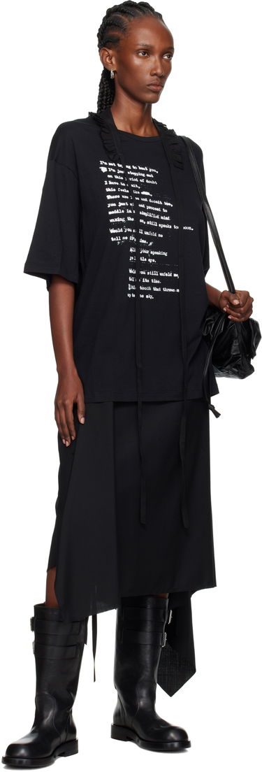 Majica Ann Demeulemeester Ann Demeulemeester Danvald High Comfort Graphic T-Shirt Črna | 2520-W-JTS06-54-C-FA206-099, 3