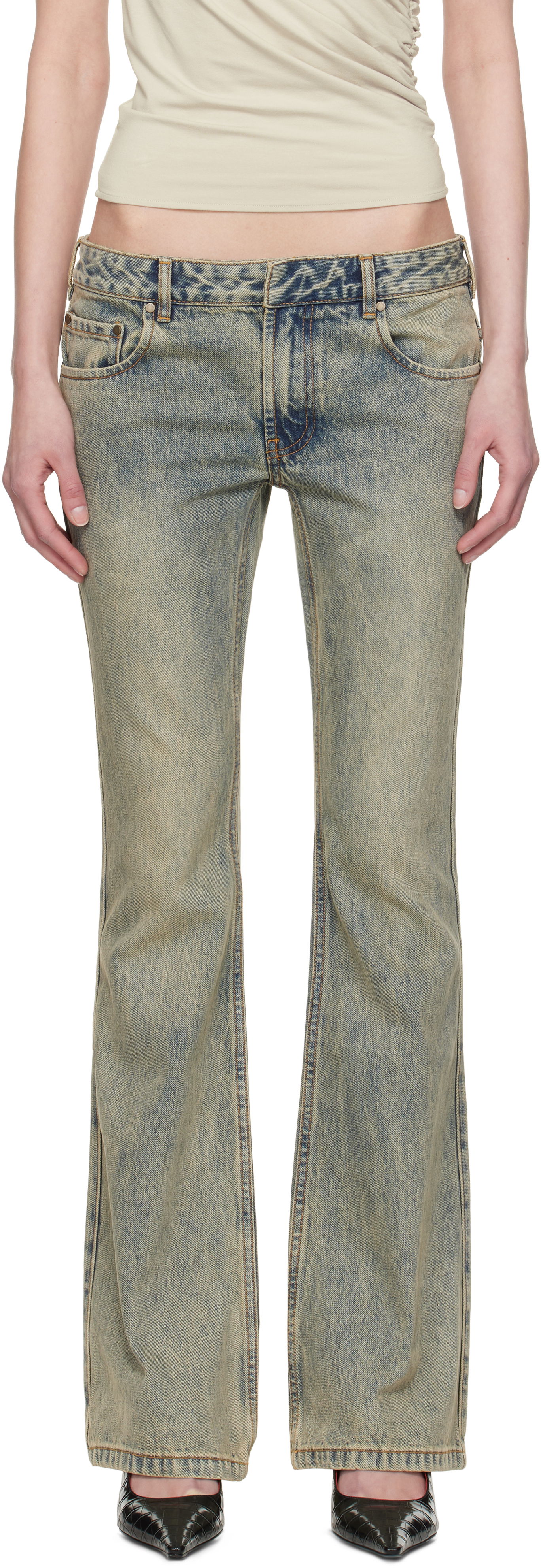 Kavbojke Entire Studios Entire Studios Slim-Flared Jeans Modra | ES2589SW, 0