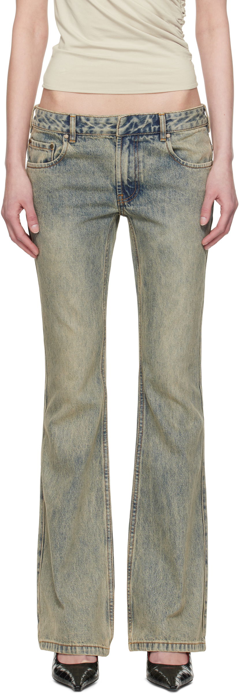 Kavbojke Entire Studios Entire Studios Slim-Flared Jeans Modra | ES2589SW