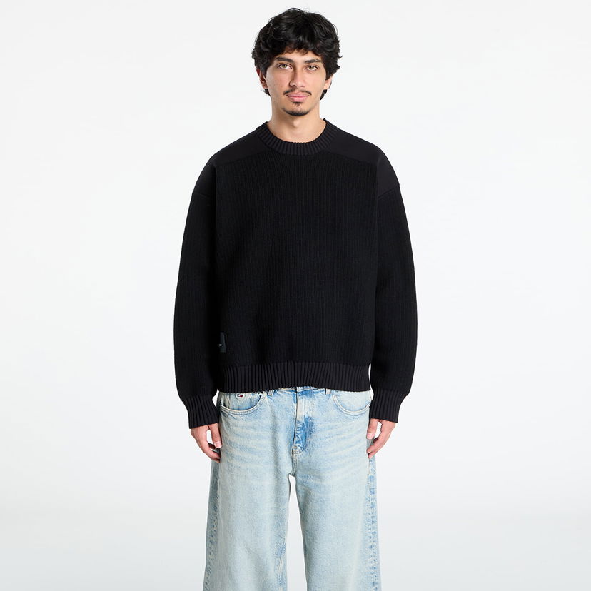 Pleteni pulover Y-3 Y-3 Padded Crew Sweater Črna | KD2555