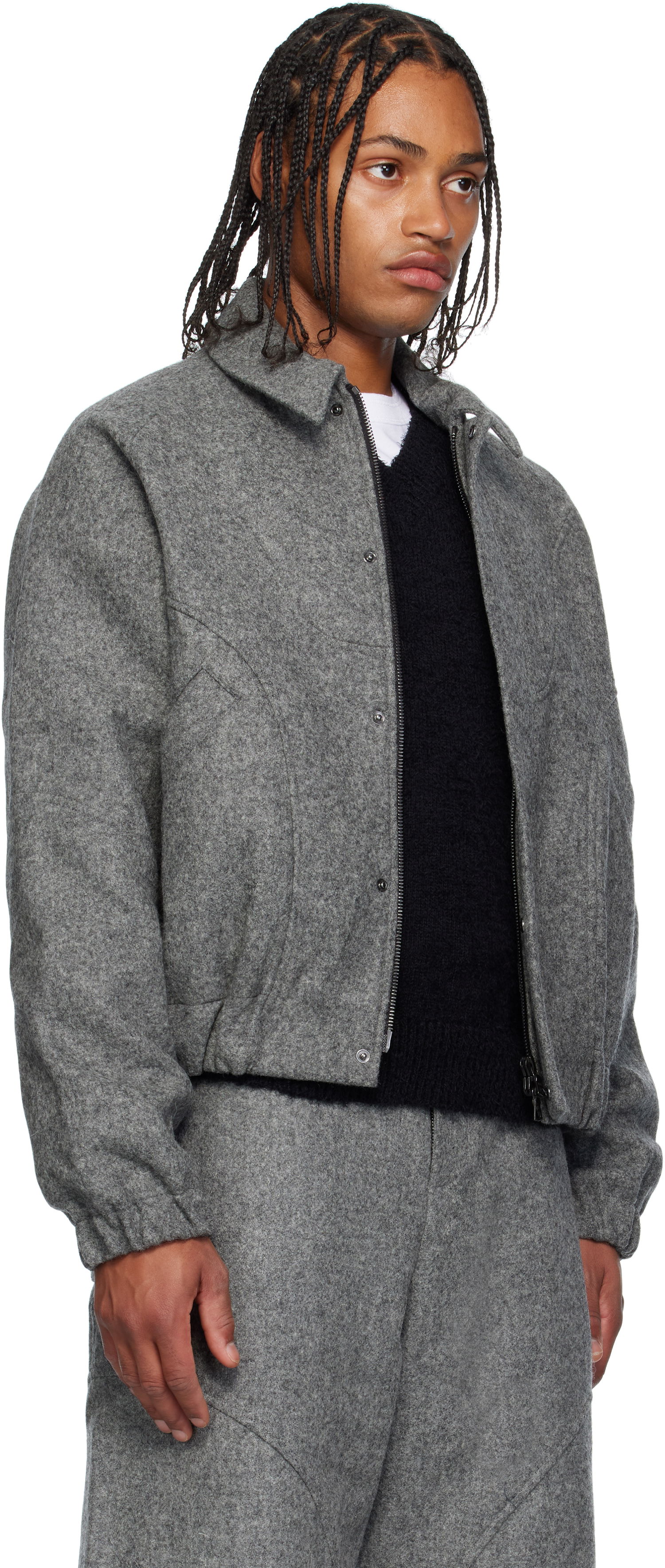 Jakna sage NATION SAGE NATION Jiji Wool Jacket Siva | S052 JIJI JACKET WOOL MARL GRE, 1