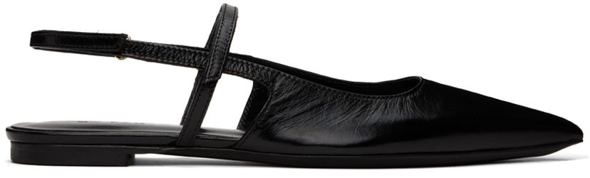 Oblačila BY FAR BY FAR Jess Slingback Ballerina Flats Črna | 22SSJESFBLGLS