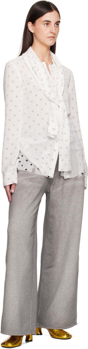 Srajce Acne Studios Acne Studios Layered Polka Dot Blouse Bela | AC0721-, 3