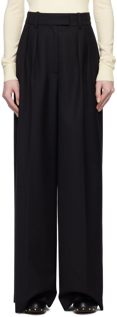 Hlače Anine Bing Anine Bing Lou Wide Leg Trousers Črna | A-03-10389-BLK26, 0