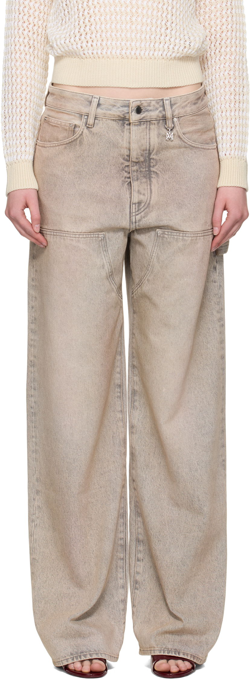 Kavbojke AMIRI AMIRI Carpenter Jeans Bež | AWDNGH1023