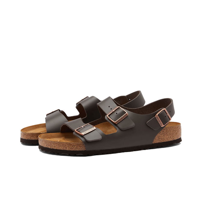 Superge in čevlji Birkenstock Milano Dark Brown Smooth Leather Rjava | 34101