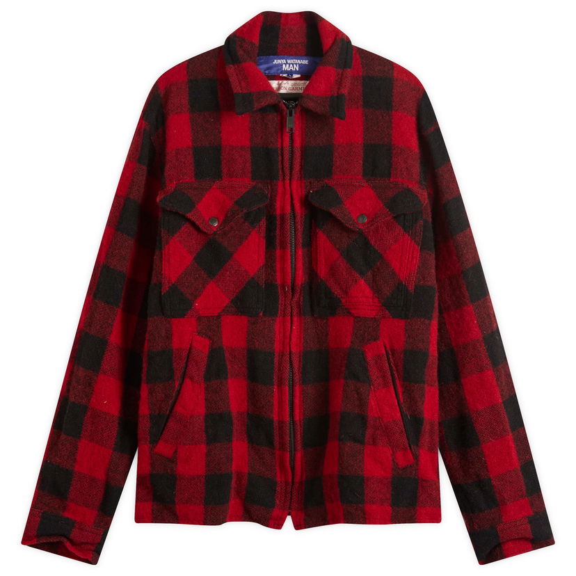 Srajce Junya Watanabe Junya Watanabe MAN x Filson Check Zip Overshirt, Size Large Rdeča | WP-J011-051-1