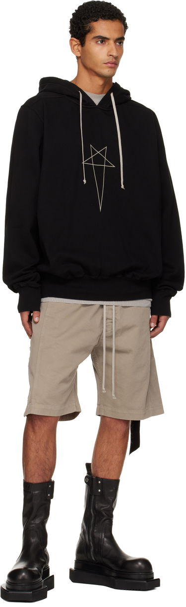 Pulover Rick Owens DRKSHDW Penta Oversized Hoodie Črna | DU02E7262 FEP3P, 3