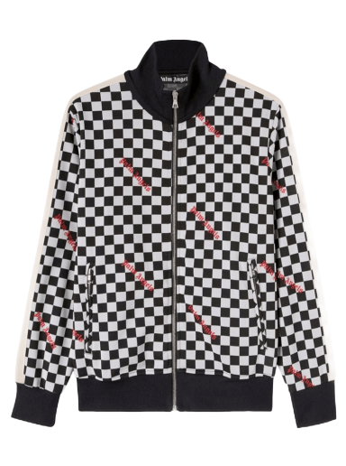 Jakna Palm Angels Jacquard Damier Classic Track Jacket Črna | PMBD001F22FAB0041025