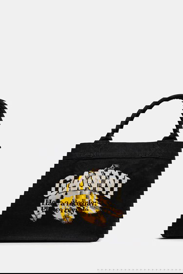 Tote bag GANNI GANNI Shopper XXL Pocket Banana Print Tote Bag Črna | A6896, 0