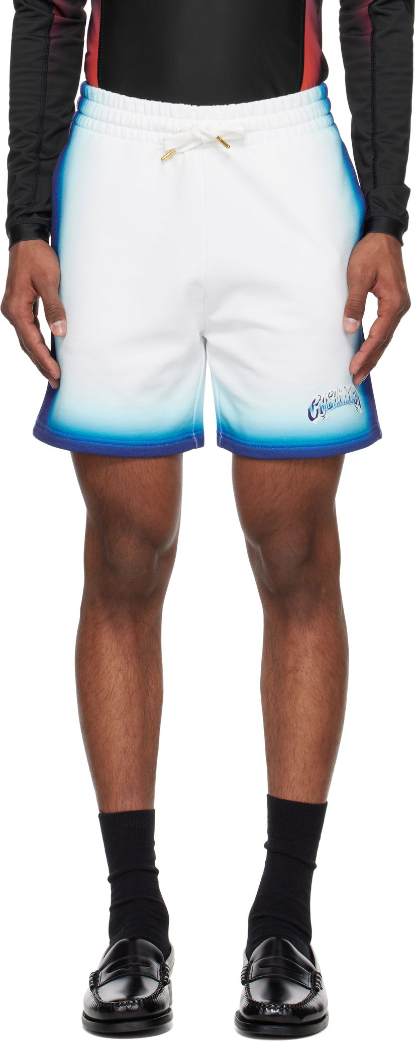 Kratke hlače Casablanca Casablanca Fade Sweat Shorts Bela | MS25-JTR-003-05