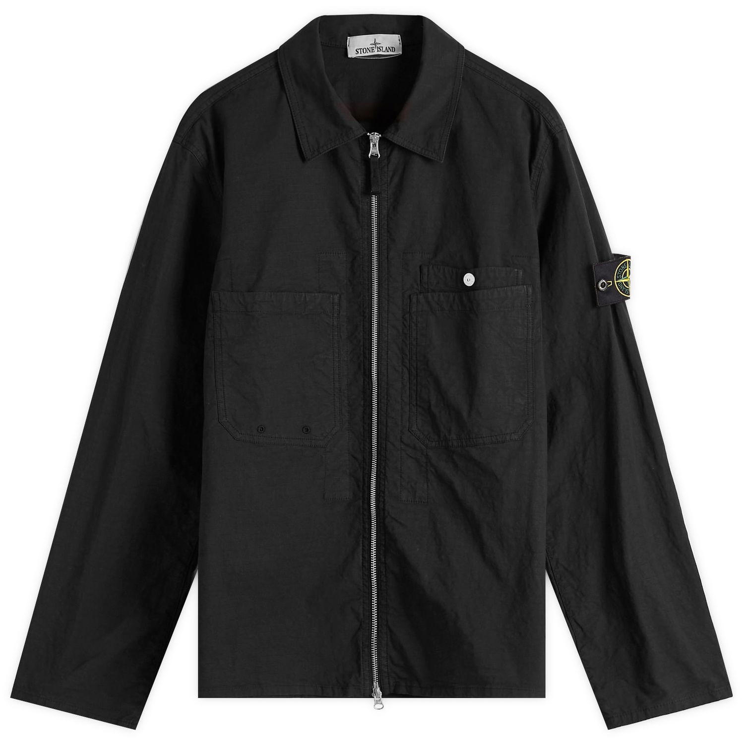 Vetrovka Stone Island Stretch Ripstop-TC Shirt Jacket, Size Large Črna | K1S151200012-V0029, 1