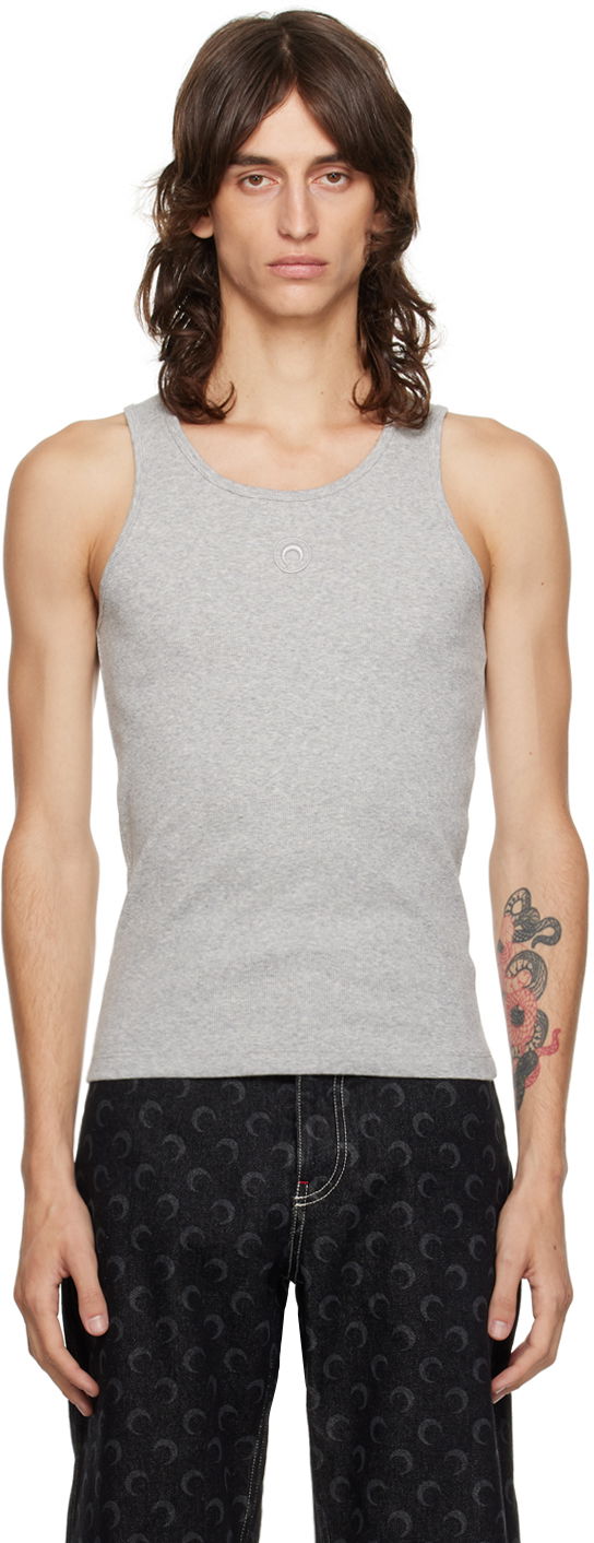 Majica brez rokavov Marine Serre Gray Organic Cotton Tank Top Siva | MTT081A CJER0011