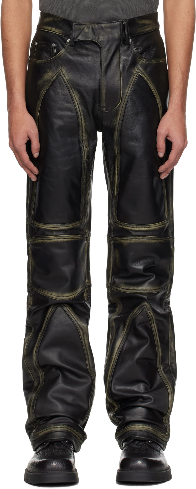 Hlače Who Decides War Who Decides War Moto Leather Pants Črna | 1120980002SS25