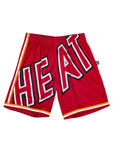 Kratke hlače Mitchell & Ness Blown Out Fashion Shorts Miami Heat Rdeča | SHORBW19147-MHERED1