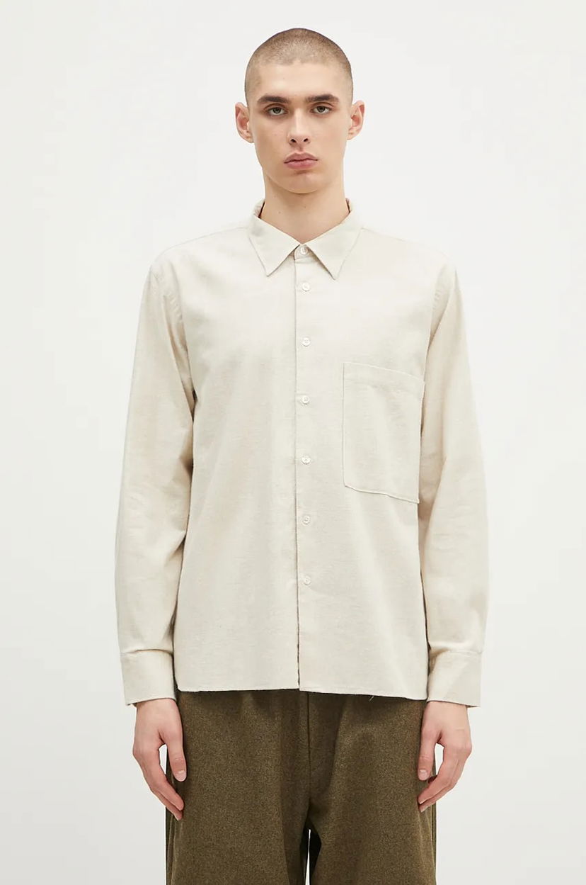 Srajce Universal Works Universal Works Regular Fit Classic Collar Shirt Bež | 31651.SAND