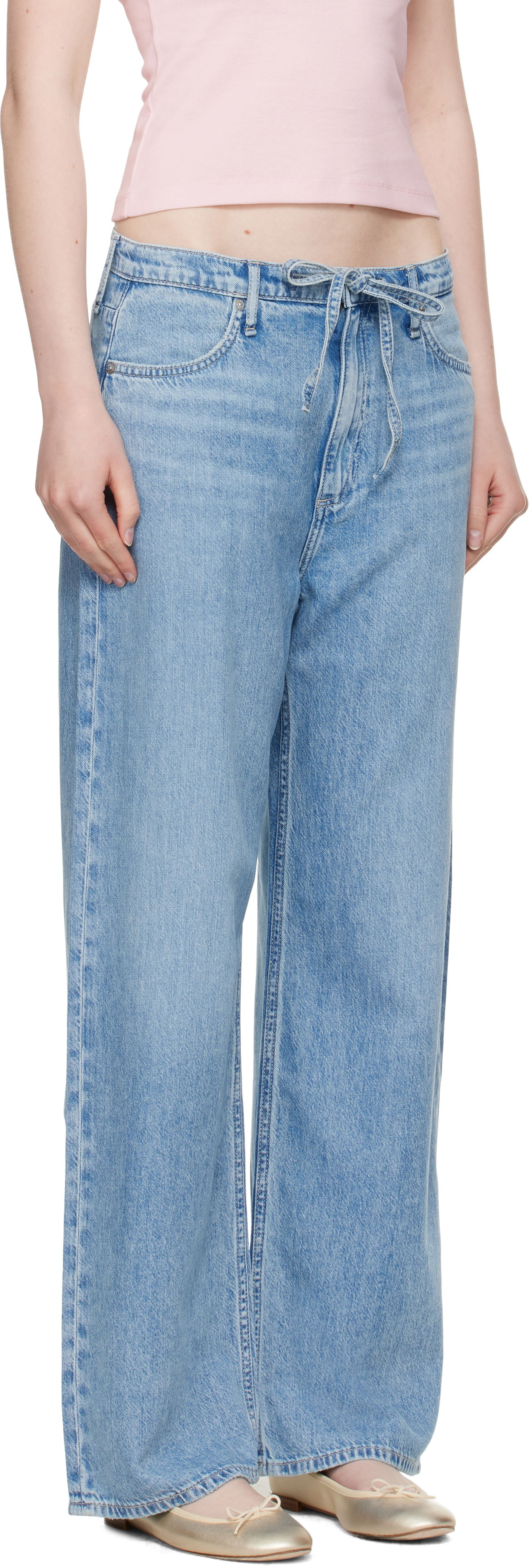 Kavbojke rag & bone Rag & Bone Phoebe Denim Beach Jeans Modra | WDD25P1009UFTL, 1