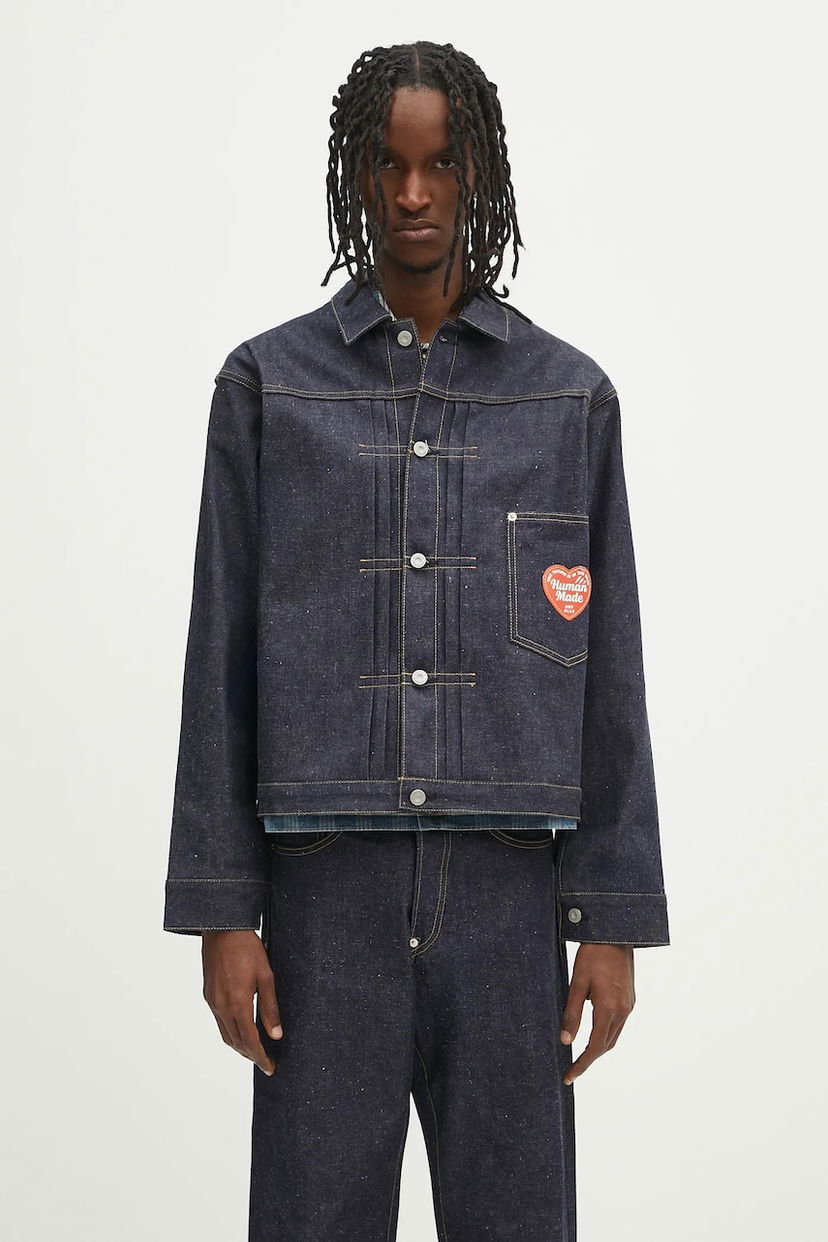 Jakna Human Made Human Made Denim Work Jacket Modra | HM29JK002