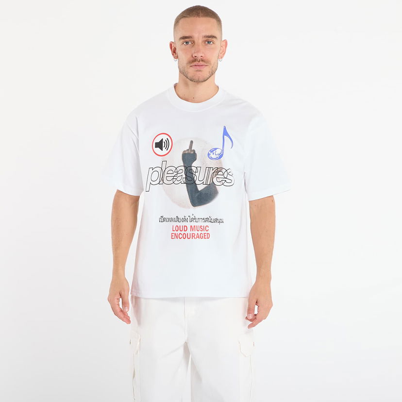 Majica Pleasures Loud Music T-Shirt Bela | P25F008-WHITE