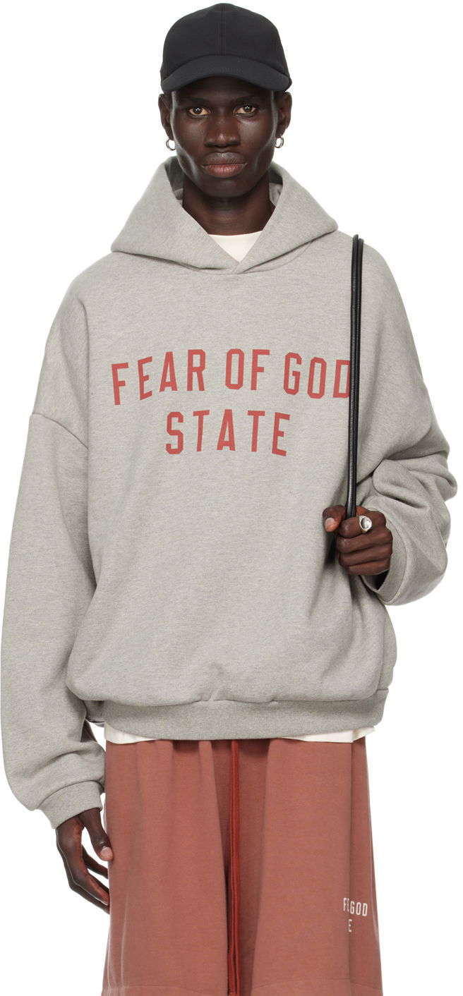 Pulover Fear of God Designer Logo Hoodie Siva | 192BT246251F